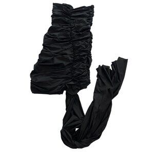 Maygel Coronel Sinu Strapless Ruched Mini Dress in Black